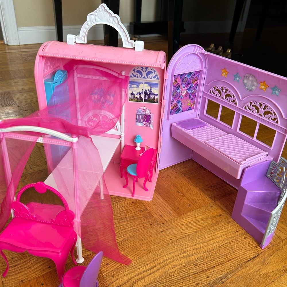 Dreamy Pink and Purple Dollhouse Playset